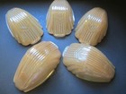 5 Antique Art Deco Glass Slip Shade Light Fixture Sconce Amber
