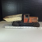 Vtg 1930s Marx Tin Litho Wind-up City Coal Dump Truck Toy Usa Ny 13    Read