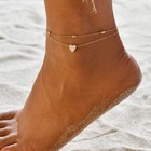 Women Anklet Adjustable Beach Ankle Chain Gold Alloy Foot Chain Bracelet Jewelry