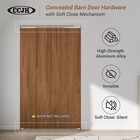 Ccjh Hidden Sliding Barn Door Kit  Soft Close Trackless Aluminum Hardware 