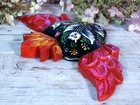 Owls On Heart With Wings Wood Handmade San Miguel De Allende Mexican Folk Art