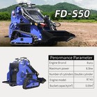 Mini Skid Steer Loader Compact Track Loader 22hp Engine Gasoline Free Ship Stock