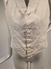 Exquisite 1850   s Hand Sewn Wedding Waist Coat Vest W Richest Hand Embroidery