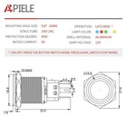 Apiele 16mm Latching Push Button Switch 12v Dc On Off Black Shell With Led An   