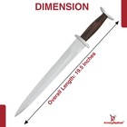 13th Century Knightly Sieghard Medieval Dagger Steel Full Tang Unsharpened Larp