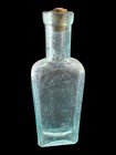 Antique Emb Aqua United States Medicine Co  New York Glass Medicine Bottle