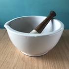 Huge 11  Vintage Coors Porcelain Apothecary Mortar   Pestle