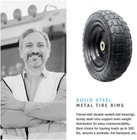 10-inch Solid Replacement Tire And Wheel 4 10 3 50-4  - Flat Free Tires For Cart