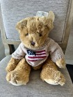 Nwt Russ Berrie Vintage Yankee Doodle Usa Plush Bear With American Flag Sweater 