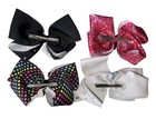 4 Large Jojo Siwa Hair Bows Unicorn Rainbow Hearts Stars