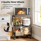 Homleke 3-tier Rolling Kitchen Microwave Cart  Utility Cart