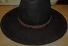 Stetson Black Wool Crushable Cowboy Hat  Size Large  U s a   Used - Vg
