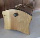 Antique Wood Sewing Box Handmade Interior Spool Holders Estate Notions Box