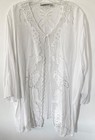 White Embroidered 3 4 Bell Sleeve Top   Skirt Set  Size 4 X