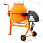 3 Cu ft Electric Concrete Cement Mixer Machine For Mortar Stucco Fodder Portable