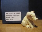 Sale Harmony Kingdom Mp s Fragile World Sleeping Pig White Marble Resin Figurine