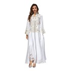 Muslim Islamic Women Abaya Dress Embroidery Robe Morocco Kaftan Dubai Party