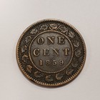 1859 8 1c Canada Large Cent - Vf - Overdate - Sku-q4589