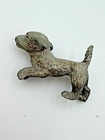 Vintage Dog Pewter Figurine Small