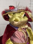 Prince Frog Stuffed Plush Embellished Bells Weighted Shelf Sitter 22 5  Long