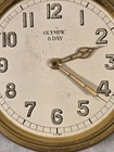 Vintage Olympic 8-day Car Clock Mechanical Wind-up Swiss Runs 65mm Parts repair