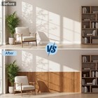 Wainscoting Wall Panel Kit 8pcs 38 7  x9 65   Decor Wall Panels Dark Wood Grain