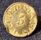 Quasi War   Pre War Of 1812 Us Infantry 5th Regiment Coat Button Albert gi-28-r5