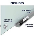 Amazon Basics Glass Board  Magnetic Dry Erase  White Board  Frameless 24    X 36   