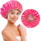 Satin Silk Shower Cap For Women  Shower Caps Reusable Waterproof