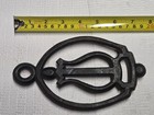 Antique Cast Iron Sad Iron Trivet  Classic Lyre Or Harp Motif
