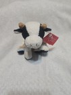 Vintage Russ Berrie Mookie Brown cream Cow Soft Plush Beanie Luv Pets New Tags
