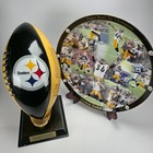 Danbury Mint Steelers Super Bowl Xl Plate Trophy Set Nfl Champions Black Yellow