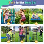 6-in-1 Kids Swing Set Backyard Playground Set Metal Swings Set For Kids Outdoor
