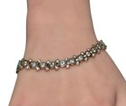 Disney Mickey Mouse Sterling Silver Gold Tone Cz Tennis Bracelet Size 7 