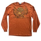 Harley Davidson Med Orange Eagle Motorcycle Long Sleeve T-shirt 2015 Kansas City