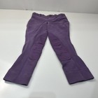Tuffrider Breeches Size 6 Purple   Blue Horse Embroidery Elastic Waist