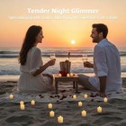 Rechargeable Tea Lights With Remote  6pcs Led Electric Flameless Flickering Cand