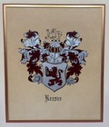 Vintage Heraldic Family Crest Coat Of Arms Reeser Painting By Charles Hardesty