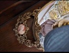 Antique Gold Tone Ornate Brass Vintage Oval Vanity Mirror Tray W  Cameo Handles 