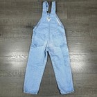 Vintage Oshkosh Bgosh Vestbak Light Wash Denim Overalls Kids Size 6 Made In Usa