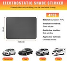 4 Pcs Car Side Window Sunshade  16 5   15  Static Cling Auto Shade Black 