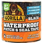 2-pk   Gorilla 4 x10  Waterproof Patch   Seal Sealant Tape - Black - Made In Usa