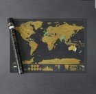 Scratch Off Map World Poster Deluxe Edition     Personalized Scratchable Map 