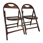 Vintage Mcm Bentwood Folding Chair Set Game Table Art Deco Mid-century Modern 