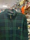Polo Ralph Lauren Blackwatch Plaid Mens Estate Rib Cotton Pullover Sz M Medium