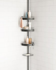 Tension Pole Corner Shower Caddy  4-tier Bathroom Organizer Shelves