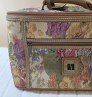 Vtg Leisure Luggage Floral Tapestry Train Case Or Cosmetic Bag  80 s Cottagecore