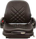 Universal Black Vinyl Forklift Suspension Seat Fits Doosan Etc