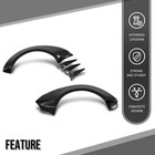 4pcs Fender Flares W  Front Canards For Chevy Camaro Zl1 Only 2010-2015 Black