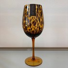 Rachel Zoe Tortoiseshell Wine Glass Set Of 2 Chic Barware New